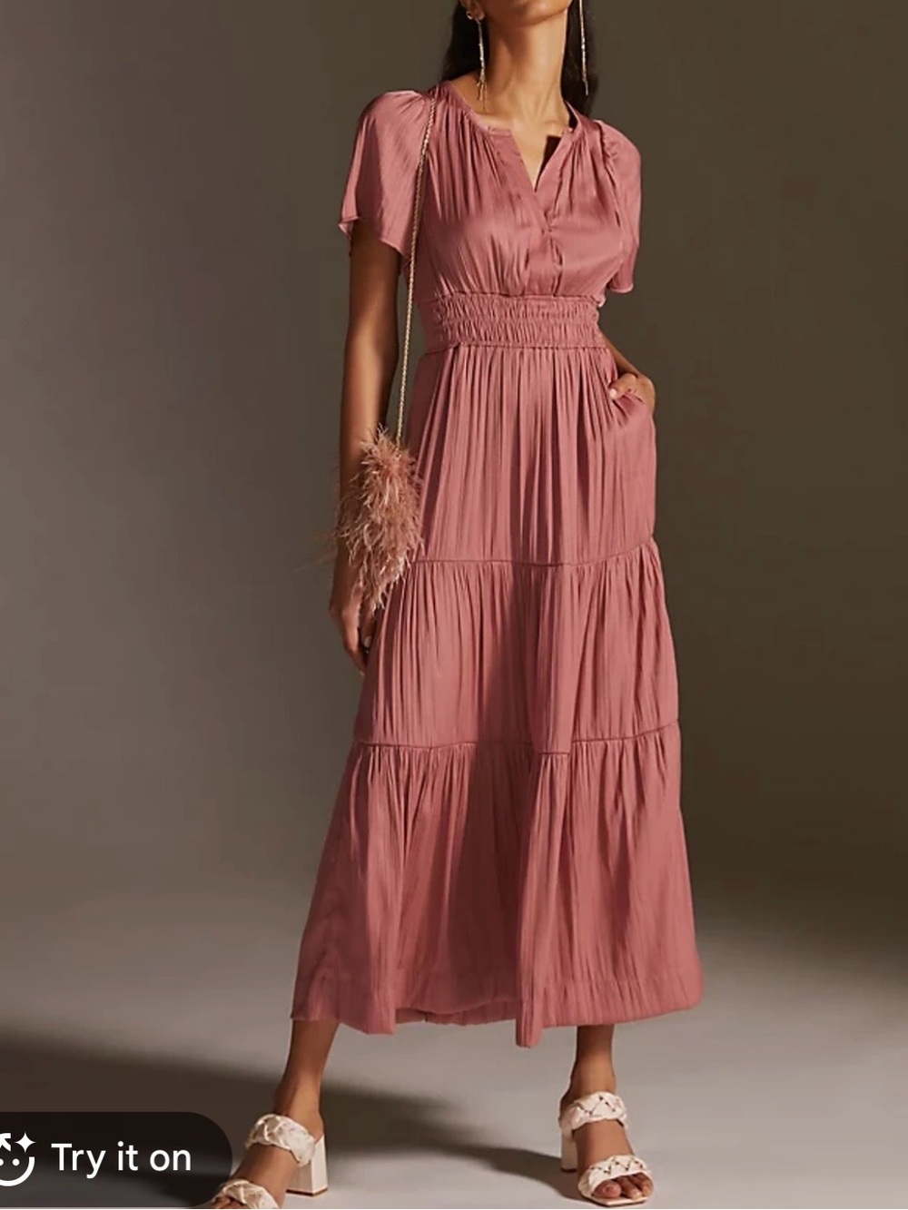 Anthropologie Somerset Maxi Dress Smocked Waist